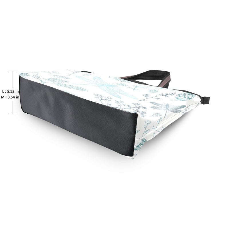 senya Shoulder Bag Large Beach Travel Tote Bag Blue Dragonfly Printed Handbags - Image 3